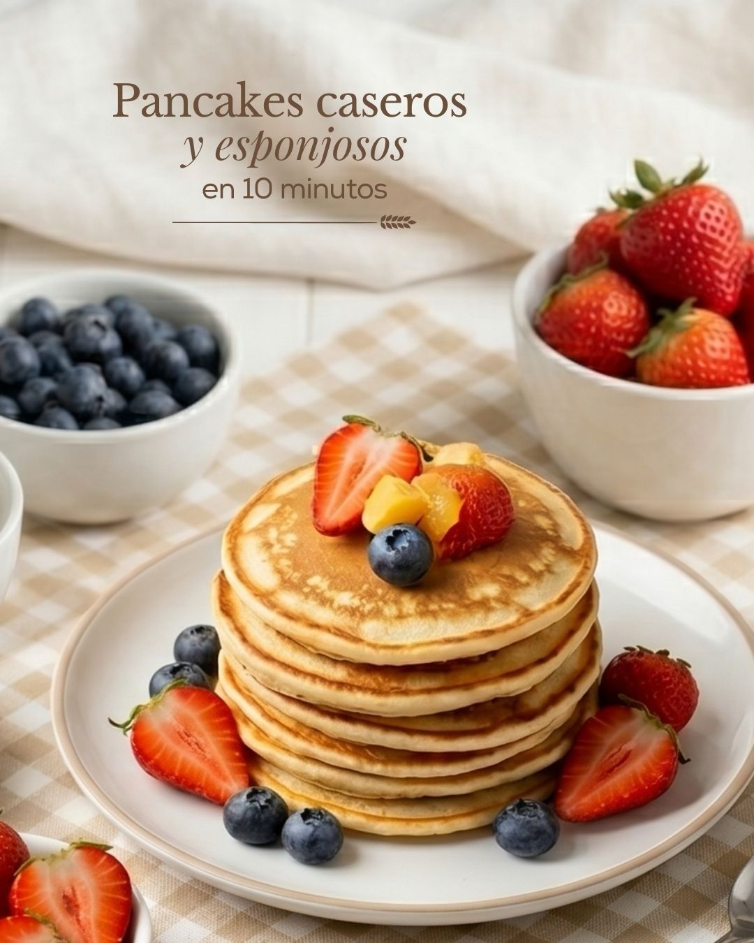 Portada de Pancakes caseros y esponjosos